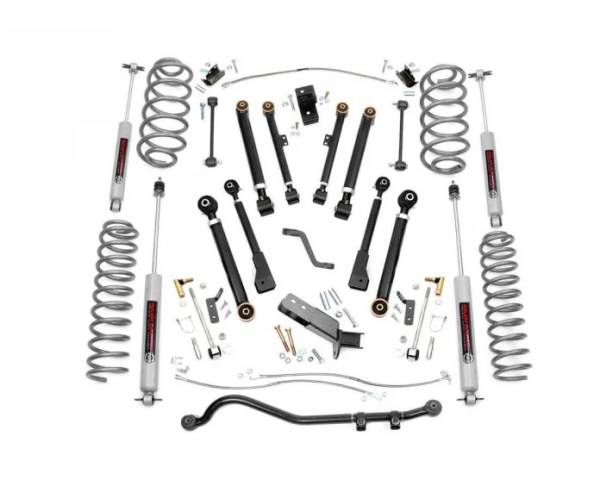 Rough Country - 4 Inch Jeep X-Series Suspension Lift Kit 97-06 Wrangler TJ Rough Country