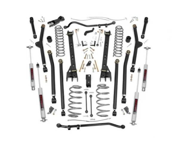 Rough Country - 4 Inch Jeep Long Arm Suspension Lift Kit 04-06 Wrangler Unlimited TJ Rough Country