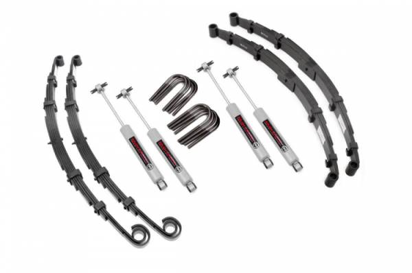 Rough Country - 2.5 Inch Jeep Suspension Lift Kit 55-68 Jeep CJ 5 59-68 CJ 6 Rough Country