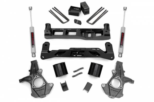 Rough Country - 5 Inch Suspension Lift Kit w/N3 14-17 Silverado/Sierra 1500 2WD Cast Steel Rough Country