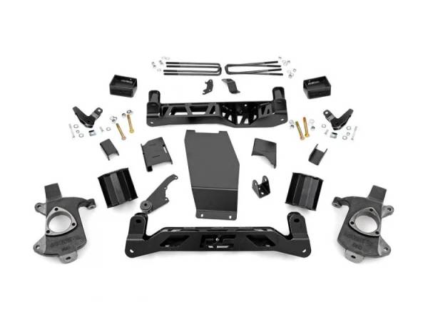 Rough Country - 5 Inch GMC Suspension Lift Kit 14-18 Sierra 1500 Denal 4WD w/MagneRide Aluminum & Stamped Steel Rough Country