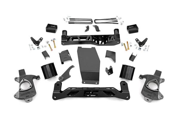 Rough Country - 5 Inch GMC Suspension Lift Kit 14-18 Sierra 1500 Denal 4WD w/MagneRide Cast Steel Rough Country