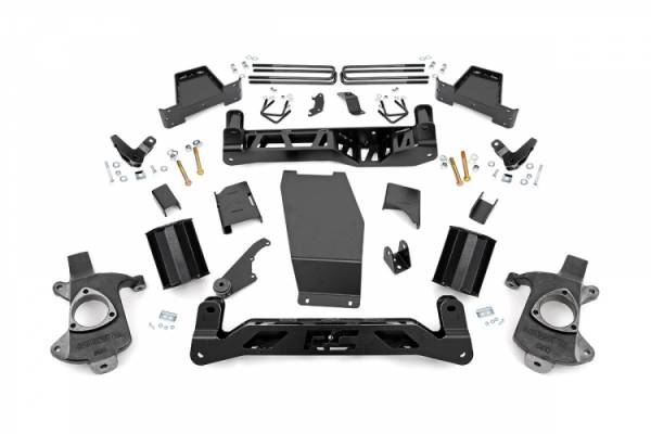Rough Country - 7 Inch GMC Suspension Lift Kit 14-16 Sierra 1500 Denal 4WD w/MagneRide Aluminum Rough Country