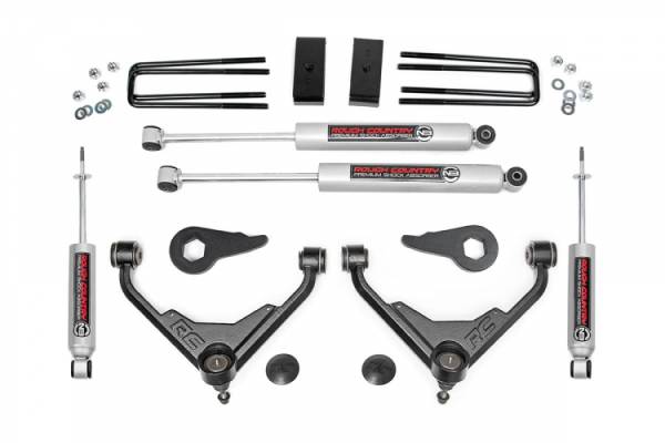 Rough Country - 3 Inch Suspension Lift Kit 01-10 2500/ 3500 PU/SUV 2WD/4WD FT RPO Rough Country