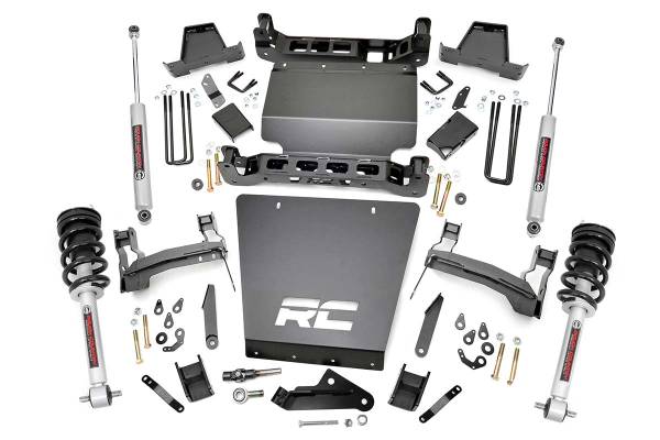 Rough Country - 7 Inch Suspension Lift Kit Lifted Struts 14-18 Silverado/Sierra 1500 4WD Aluminum Rough Country