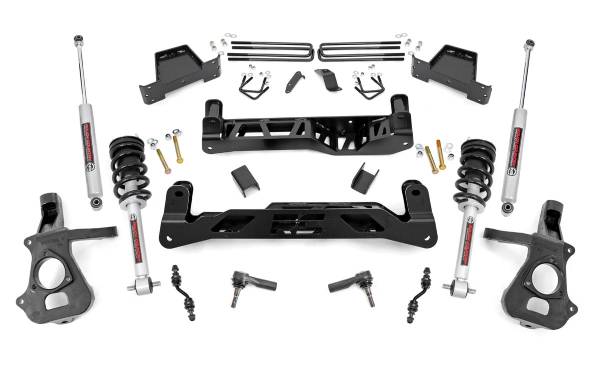 Rough Country - 7 Inch Suspension Lift Kit Lifted Struts 14-18 Silverado/Sierra 1500 2WD Aluminum/Stamped Steel Rough Country