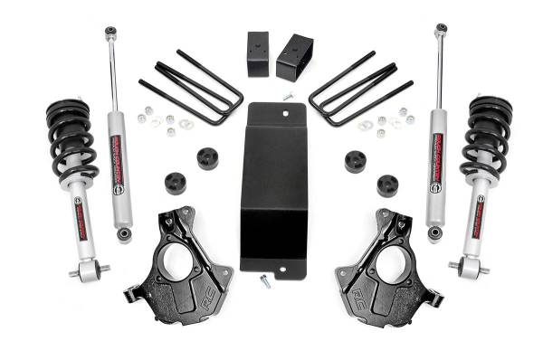 Rough Country - 3.5 Inch Suspension Lift Knuckle Kit w/Struts 14-18 Silverado/Sierra 1500 4WD Aluminum & Stamped Steel Rough Country