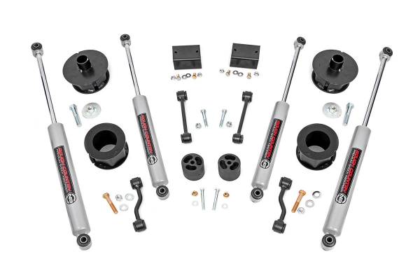 Rough Country - 2.5 Inch Jeep Suspension Lift Kit 18-20 Wrangler JL 2/4 Door W/Premium N3 Shocks Rough Country