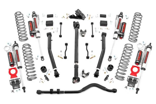 Rough Country - 3.5 Inch Jeep Suspension Lift Kit Vertex Reservoir Stage 2 Coils & Adj. Control Arms 18-20 Wrangler JL Rubicon Rough Country