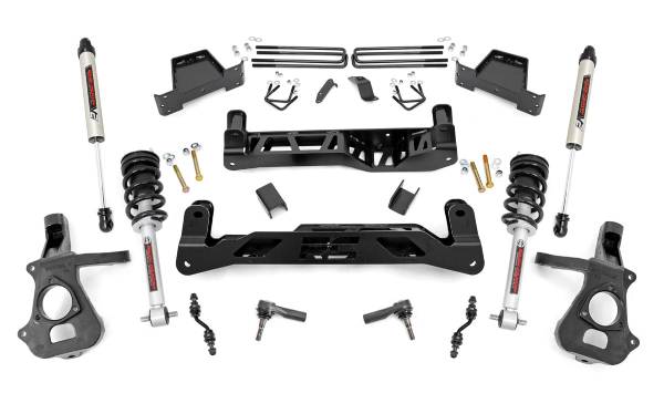 Rough Country - 7 Inch Suspension Lift Kit Lifted Struts & V2 14-18 Silverado/Sierra 1500 2WD Aluminum/Stamped Steel Rough Country