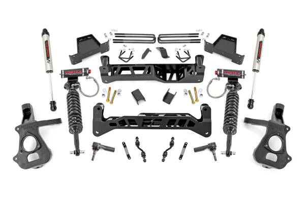 Rough Country - 7 Inch Suspension Lift Kit Vertex & V2 14-18 Silverado/Sierra 1500 2WD  Aluminum/Stamped Steel Rough Country