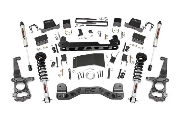 Rough Country - 6 Inch Suspension Lift Kit Lifted Struts & V2 Shocks 15-20 F-150 4WD Rough Country