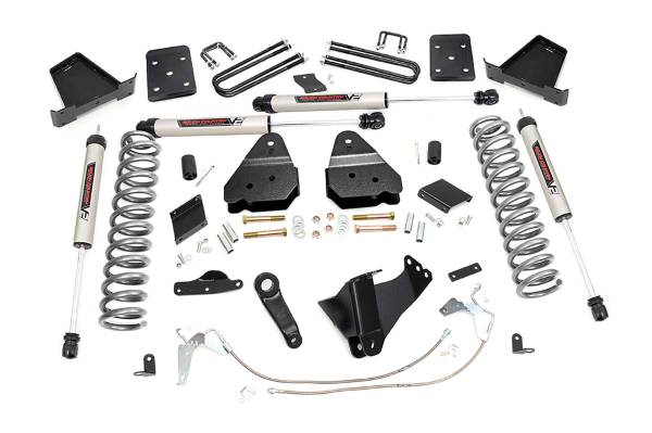 Rough Country - 6 Inch Suspension Lift Kit w/V2 Shocks Diesel Overload Springs 15-16 F-250 Super Duty Rough Country