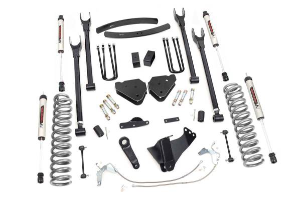 Rough Country - 6 Inch Suspension Lift Kit 4-Link w/V2 Shocks 08-10 F-250/350 4WD Diesel Rough Country