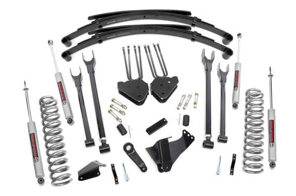 Rough Country - 8 Inch Ford 4-Link Suspension Lift System w/N3 Shocks 05-07 F-250/350 4WD Diesel Rough Country