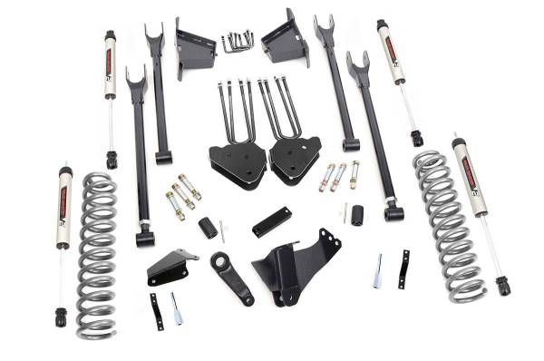 Rough Country - 8 Inch Ford 4-Link Suspension Lift Kit w/V2 Shocks 05-07 F-250/350 4WD Diesel Rough Country