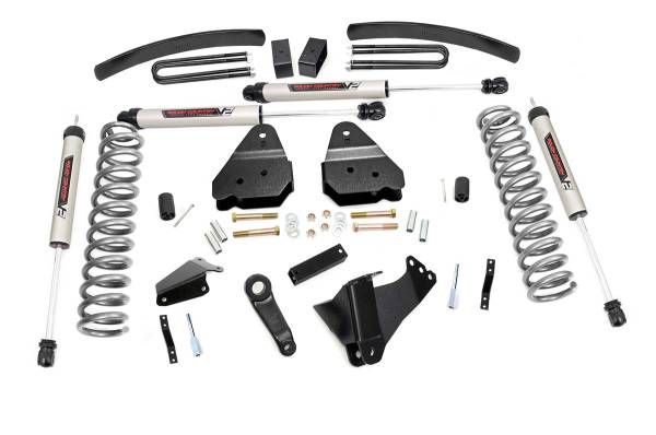 Rough Country - 6 Inch Suspension Lift Kit 05-07 F-250 4WD-Diesel-V2 Monotube Rough Country