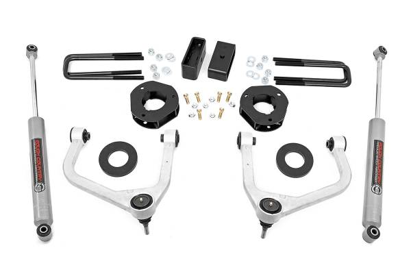 Rough Country - 3.5 Inch Suspension Lift Kit w/Forged Upper Control Arms 19-20 GMC Silverado/Sierra 1500 4WD/2WD Rough Country