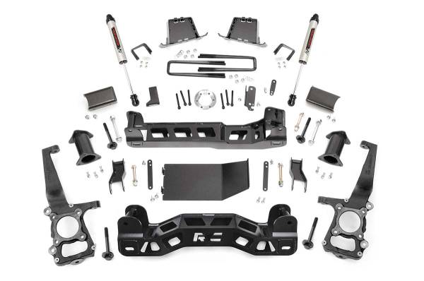 Rough Country - 6 Inch Suspension Lift Kit Strut Spacers & V2 Shocks 09-10 F-150 4WD Rough Country