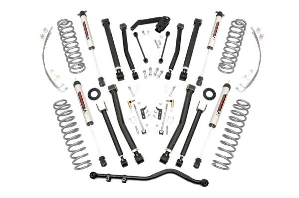 Rough Country - 4 Inch Jeep X-Series Suspension Lift Kit w/V2 Shocks 07-18 Wrangler JK Unlimited Rough Country