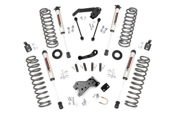 Rough Country - 4 Inch Jeep Suspension Lift Kit V2 Monotube Shocks 07-18 Wrangler JK Rough Country