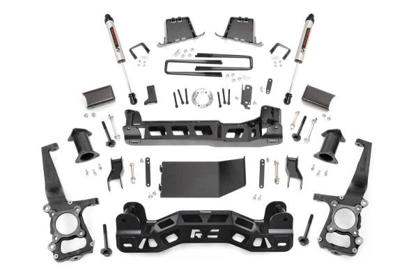 Rough Country - 6 Inch Suspension Lift Kit Strut Spacers V2 Monotube Shocks 11-14 F-150 4WD Rough Country