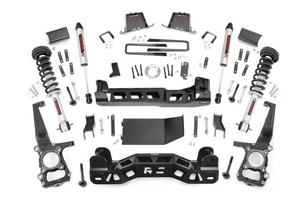 Rough Country - 6 Inch Suspension Lift Kit Lifted N3 Struts & V2 Shocks 11-14 F-150 4WD Rough Country