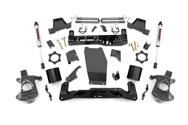 Rough Country - 6 Inch Suspension Lift Kit w/V2 Monotube 14-17 Silverado/Sierra 1500 4WD Cast Steel Rough Country
