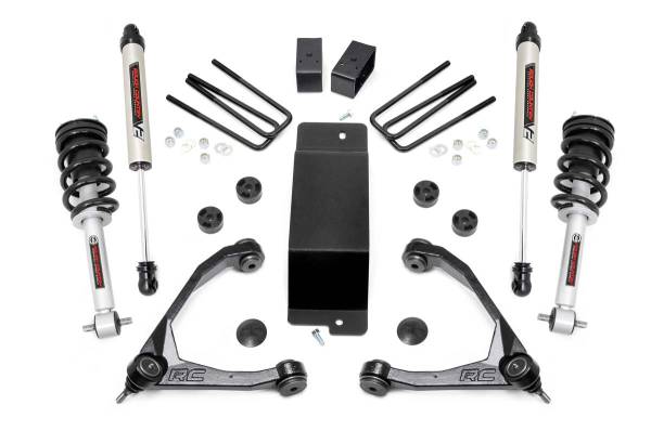 Rough Country - 3.5 Inch Suspension Lift Kit Upper Control Arms N3 Struts & V2 Monotube 14-16 Silverado/Sierra 1500 4WD Rough Country