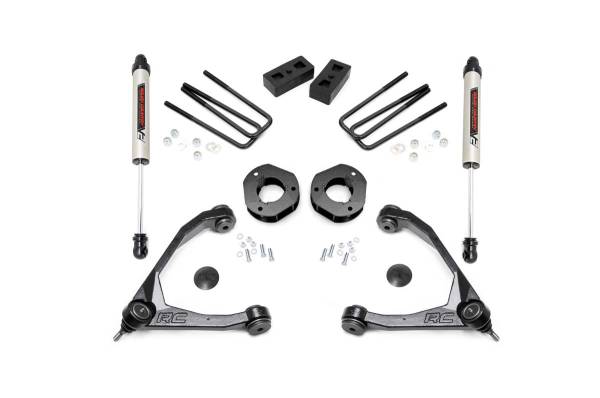 Rough Country - 3.5 Inch Suspension Lift Kit w/V2 Shocks 07-16 Silverado/Sierra 1500 2WD Rough Country