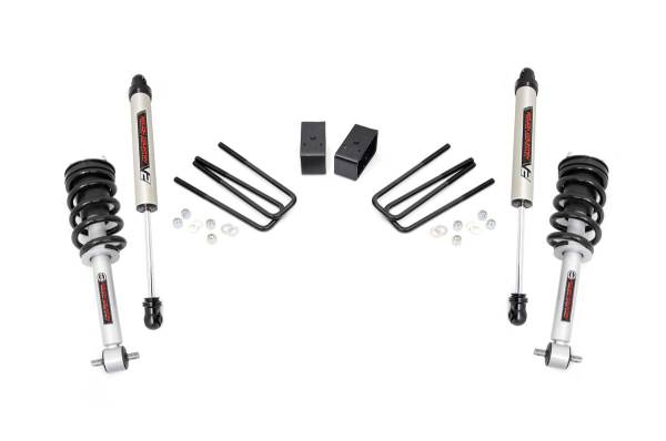 Rough Country - 3.5 Inch Suspension Lift Kit N3 Struts & V2 Shocks 07-13 Silverado/Sierra 1500 2WD Cast Steel Rough Country