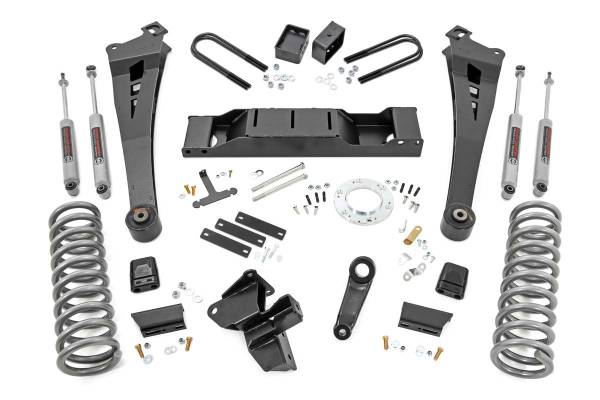 Rough Country - 5 Inch Dodge Radius Arm Suspension Lift Kit 19-20 RAM 3500 4WD Diesel, Dual Rear Wheels Rough Country