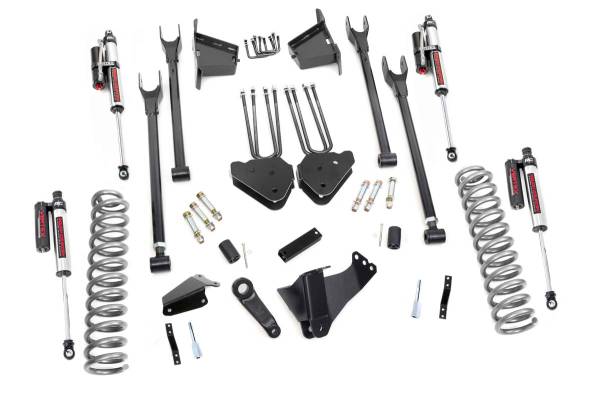 Rough Country - 8 Inch Ford 4-Link Suspension Lift Kit w/Vertex Reservoir Shocks 05-07 F-250/350 4WD Diesel Rough Country