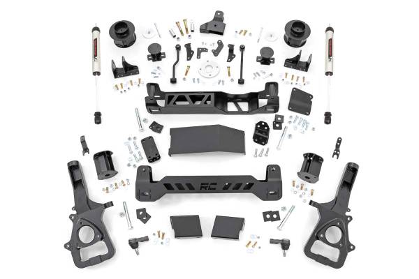 Rough Country - 5 Inch RAM Suspension Lift Kit w/V2 Shocks 19-20 RAM 1500 4WD Air Ride/22XL Wheels Rough Country