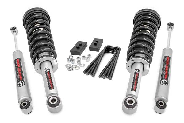 Rough Country - 2 Inch Leveling Lift Kit Lifted Struts & N3 Shocks 09-13 F-150 Rough Country