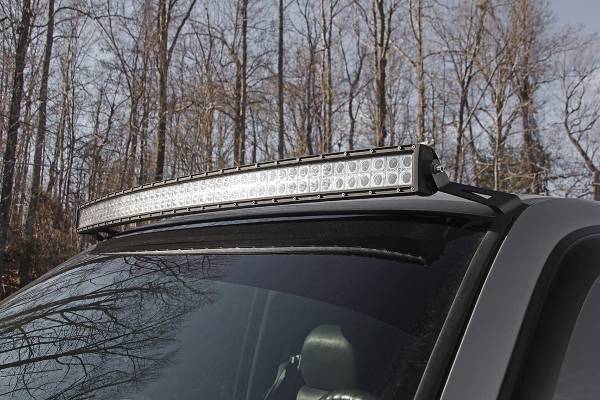 Rough Country - Upper Windshield 50 Inch Curved Light Bar Mounts Silverado/Sierra Rough Country