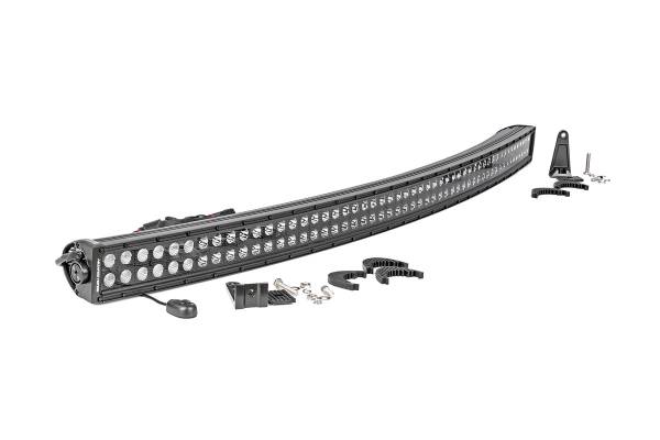 Rough Country - 50 Inch Curved CREE LED Light Bar Dual Row Black Series Rough Country