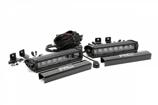 Rough Country - 8 Inch CREE LED Light Bars Pair Black Series Rough Country