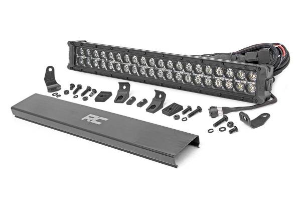 Rough Country - 20 Inch CREE LED Light Bar Dual Row Black Series w/Cool White DRL Rough Country