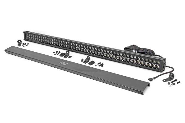 Rough Country - 50 Inch CREE LED Light Bar Dual Row Black Series w/Amber DRL Rough Country