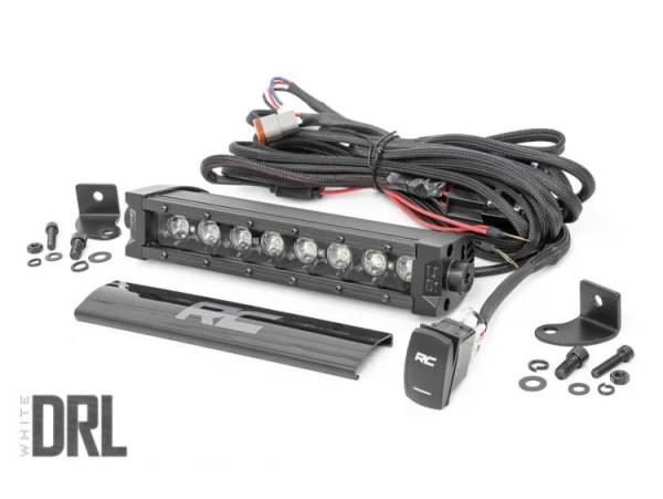 Rough Country - 8 Inch CREE LED Light Bar Black Series w/Cool White DRL Rough Country