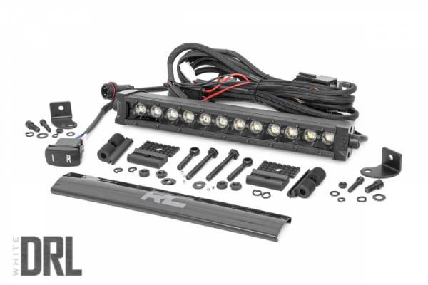 Rough Country - 12 Inch CREE LED Light Bar Single Row Black Series w/Cool White DRL Rough Country