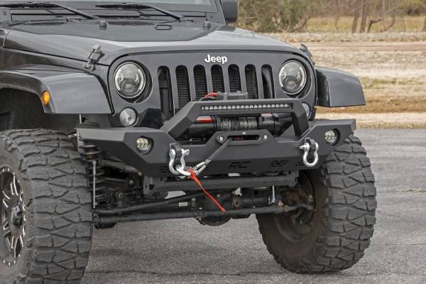 Rough Country - Jeep Full Width Front LED Winch Bumper JK, JL, Gladiator JT Rough Country