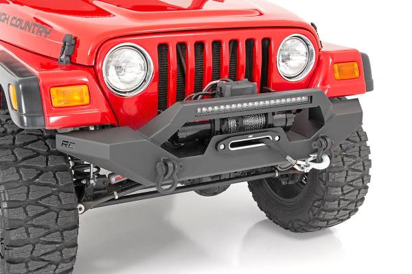 Rough Country - Jeep Full Width Front LED Winch Bumper 87-06 Wrangler YJ/TJ Rough Country