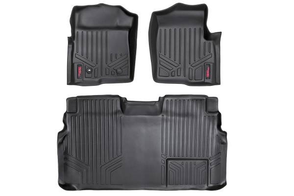 Rough Country - Heavy Duty Floor Mats Front/Rear-09-12 Ford F-150 SuperCrew Cab Rough Country