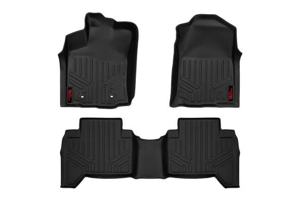 Rough Country - Heavy Duty Floor Mats Front/Rear-16-20 Toyota Tacoma Double Cab Rough Country