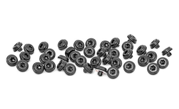 Rough Country - Black Rivet Kit for Rough Country Fender Flares Set of 44 Includes 3M Tape and Foam Pad Rough Country
