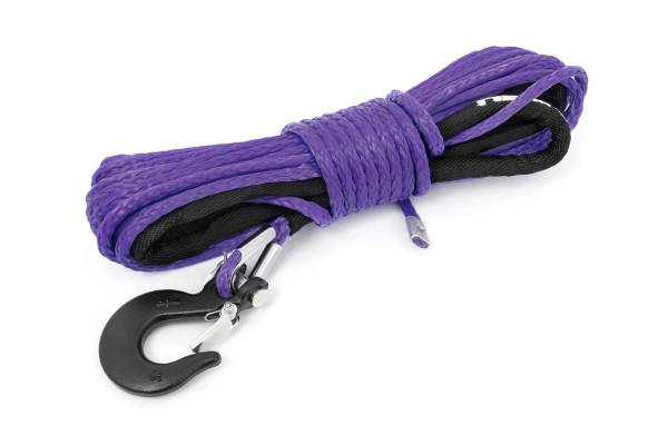 Rough Country - Purple 1/4 Inch Synthetic Winch Rope UTV, ATV Rough Country