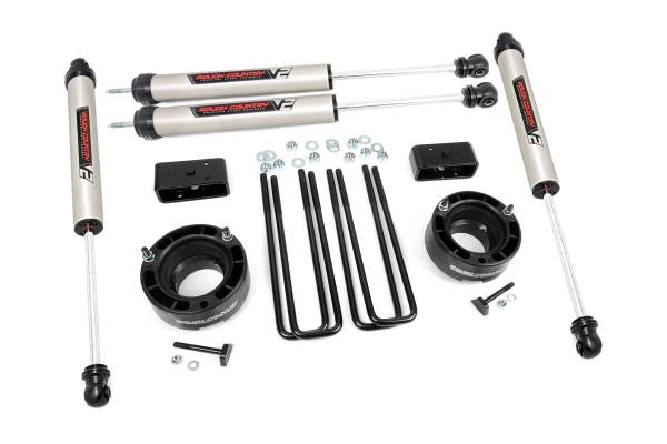 Rough Country - 2.5 Inch Dodge Leveling Lift Kit w/V2 Shocks 94-01 Ram 1500 4WD Rough Country