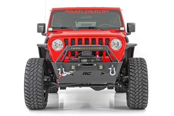 Rough Country - Jeep Stubby Front Trail Bumper 18-20 Wrangler JL and 20-Present Gladiator JT Rough Country